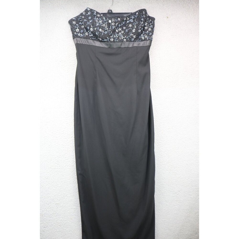 OC OC Beaded Floral Empire Waist Maxi Dress-Size 12-Whimsigoth-Side Slit